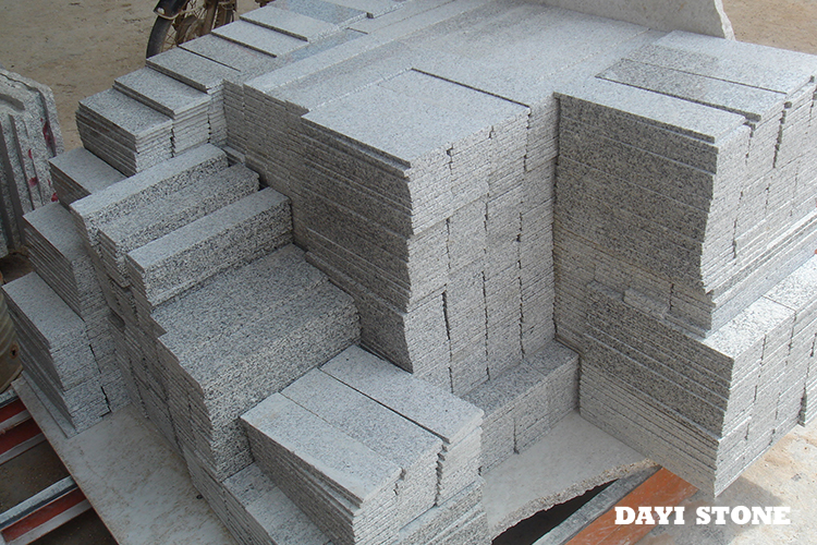 Skirting Light Grey Granite Stone G603 Top and front polished others sawn 30.5x8x1cm - Dayi Stone